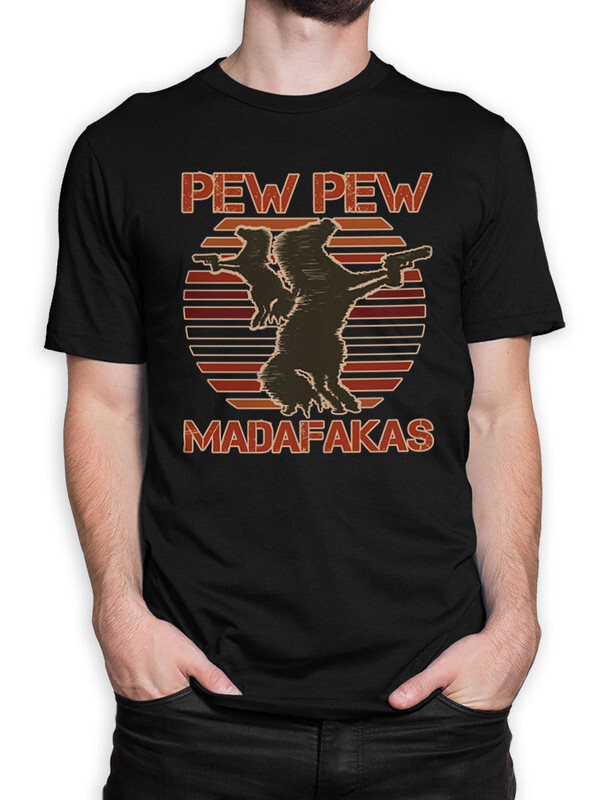 фото Футболка мужская design heroes pew pew madafakas / мемная конь черная xl