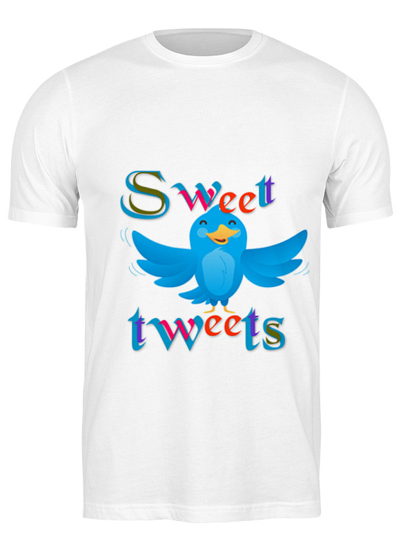 

Футболка мужская Printio Sweet tweets белая S, Белый, Sweet tweets