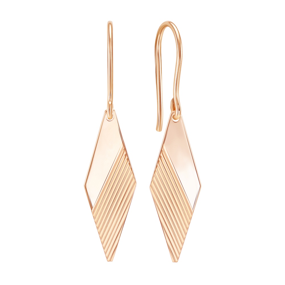 

Серьги подвески из красного золота 585Gold 402004627, 402004627