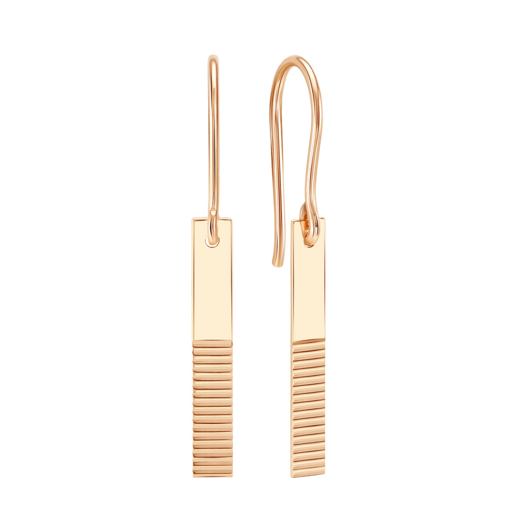 

Серьги подвески из красного золота 585Gold 402004625, 402004625