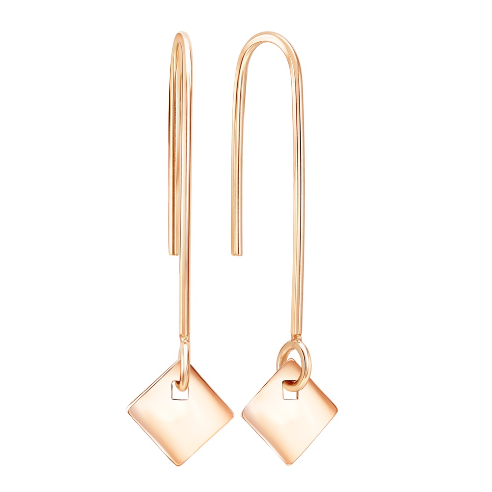 

Серьги подвески из красного золота 585Gold 402004618, 402004618