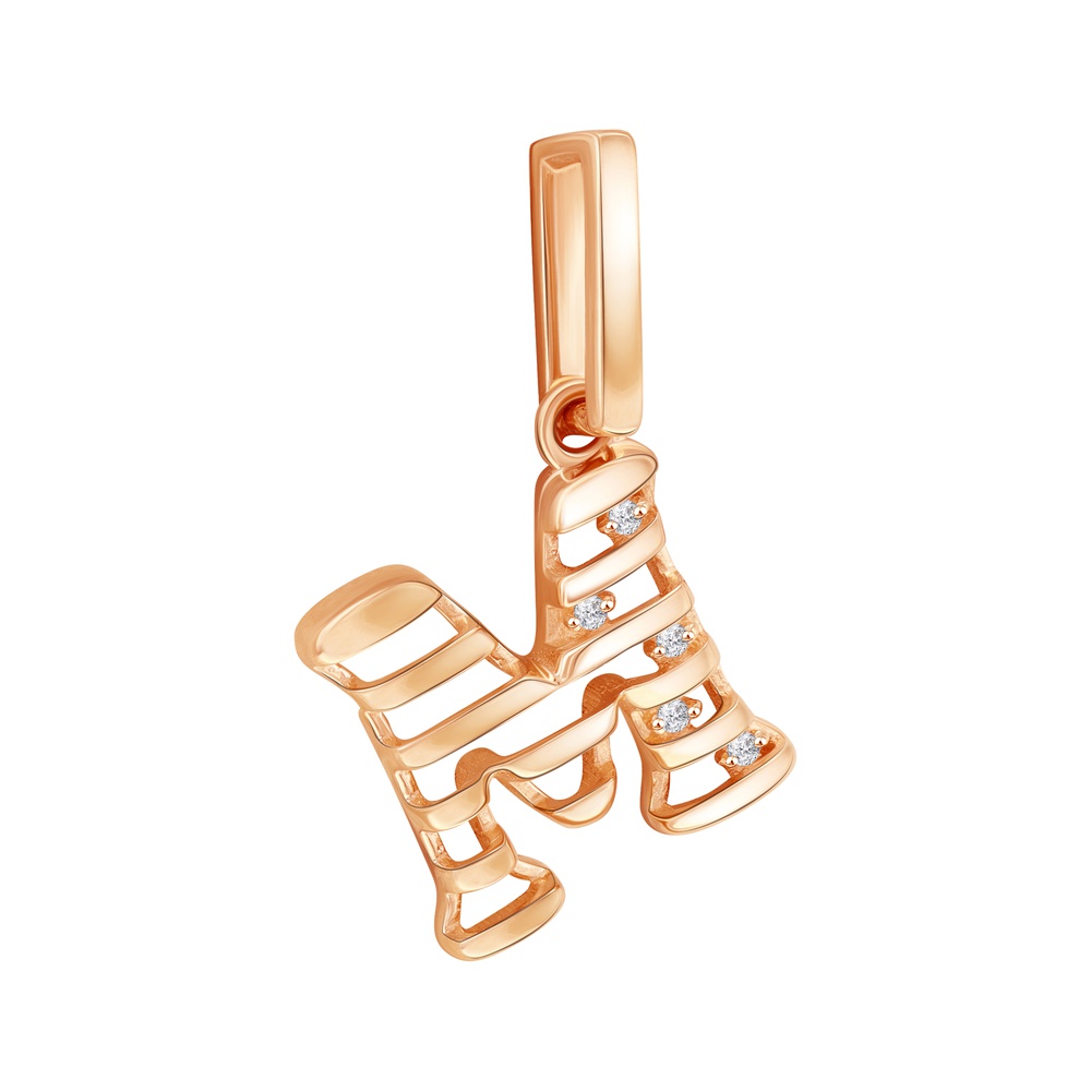 

Подвеска из красного золота 585Gold 603005530, фианит, 603005530
