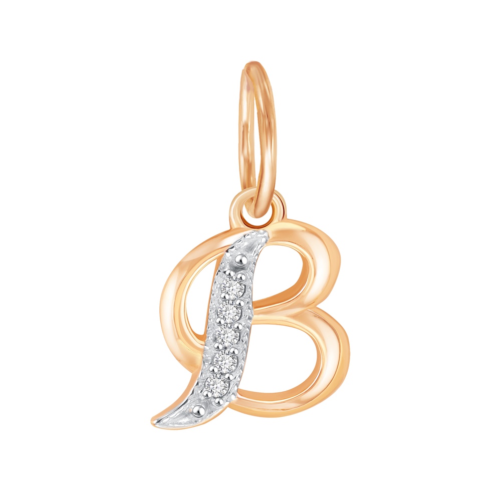 

Подвеска из красного золота 585Gold 603005522, фианит, 603005522