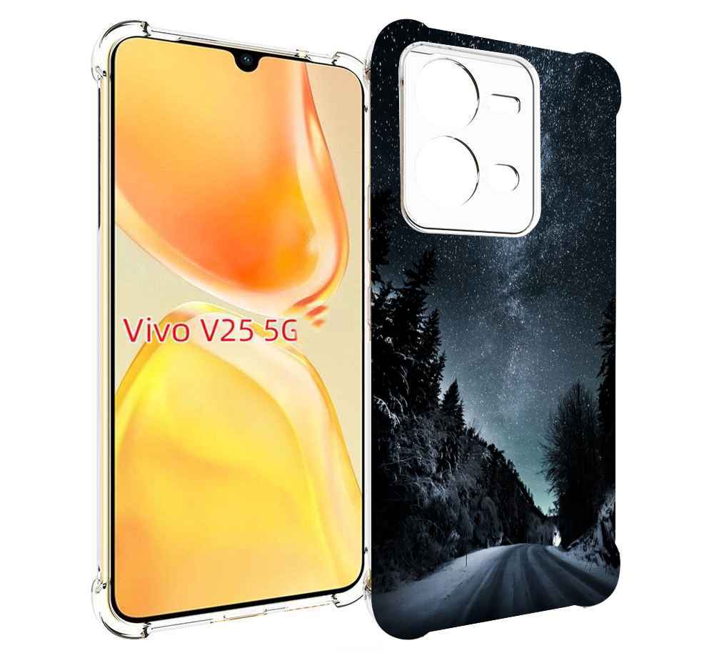 

Чехол MyPads Ночной-лес для Vivo V25 5G / V25e, Прозрачный, Tocco
