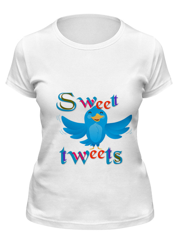 

Футболка женская Printio Sweet tweets белая S, Белый, Sweet tweets