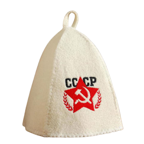 

Шапка для бани "СССР", Белый