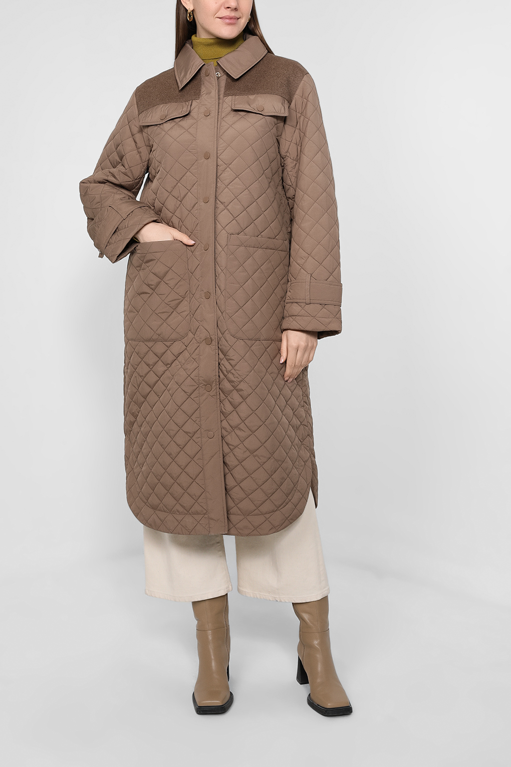 

Куртка женская Esprit Collection 082EO1G382 коричневая M, Коричневый, 082EO1G382