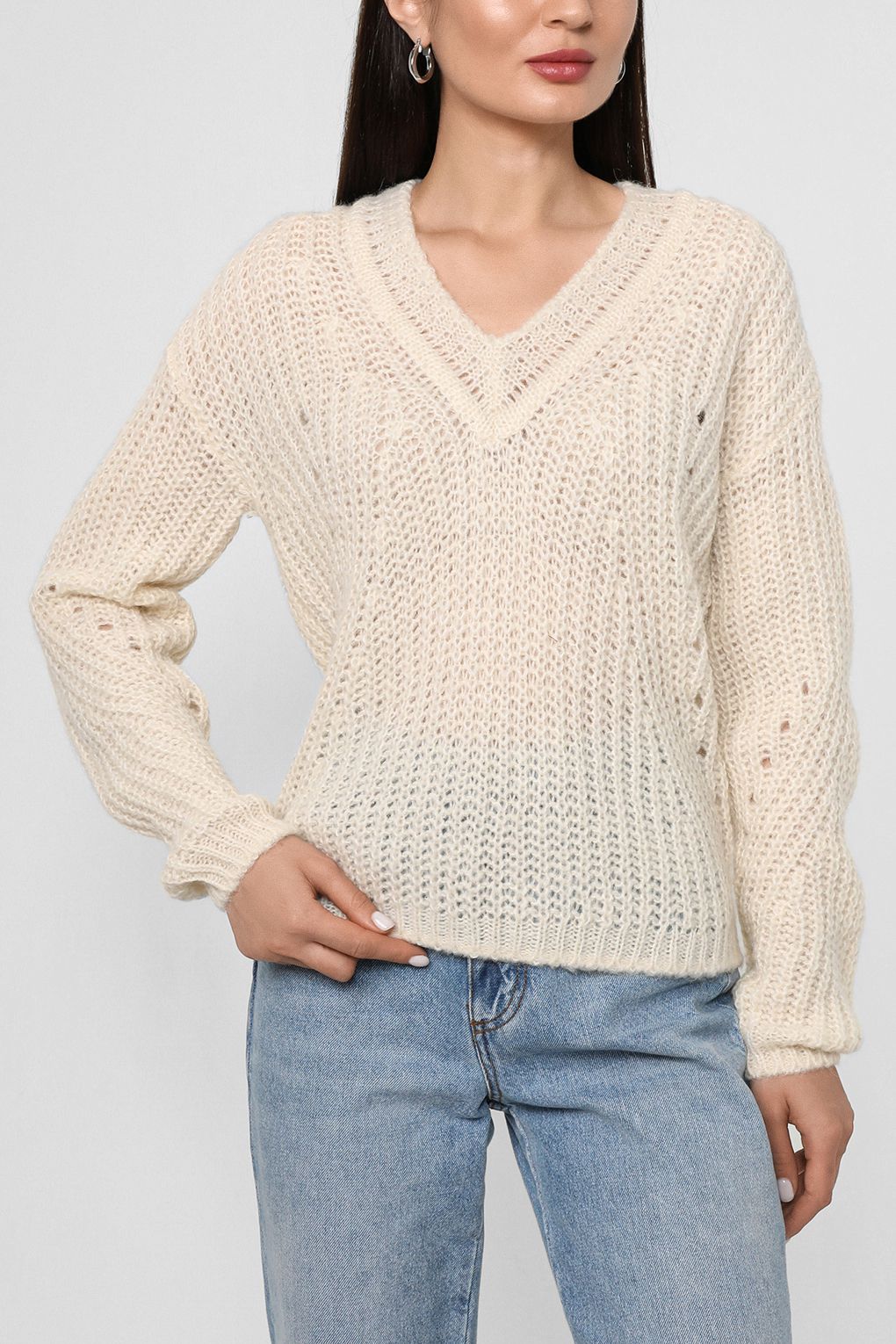 

Пуловер женский Esprit Collection 092EO1I323 бежевый XS, 092EO1I323