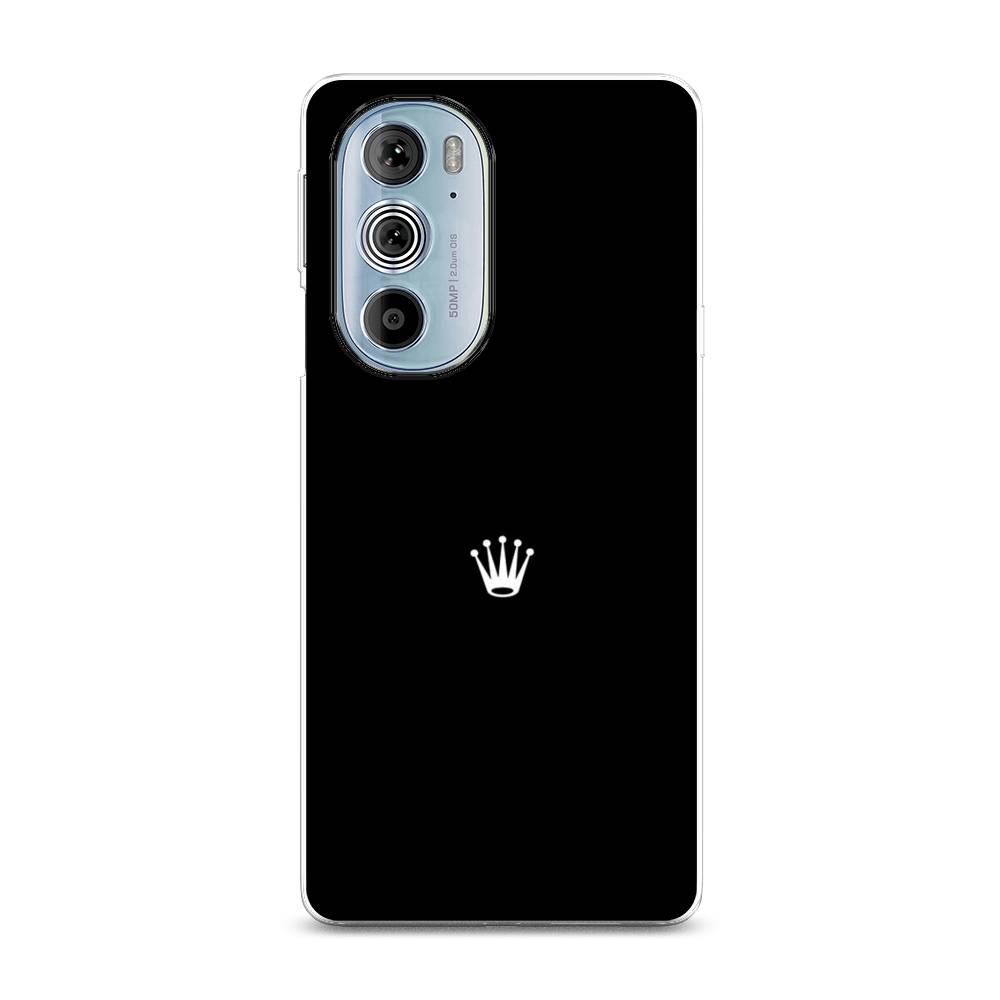 фото Силиконовый чехол "белая корона на черном фоне" на motorola edge 30 pro awog