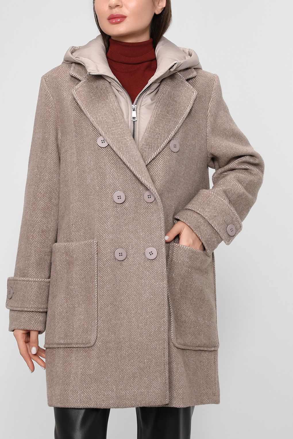 Пальто женское Esprit Collection 092EO1G337 бежевое XL