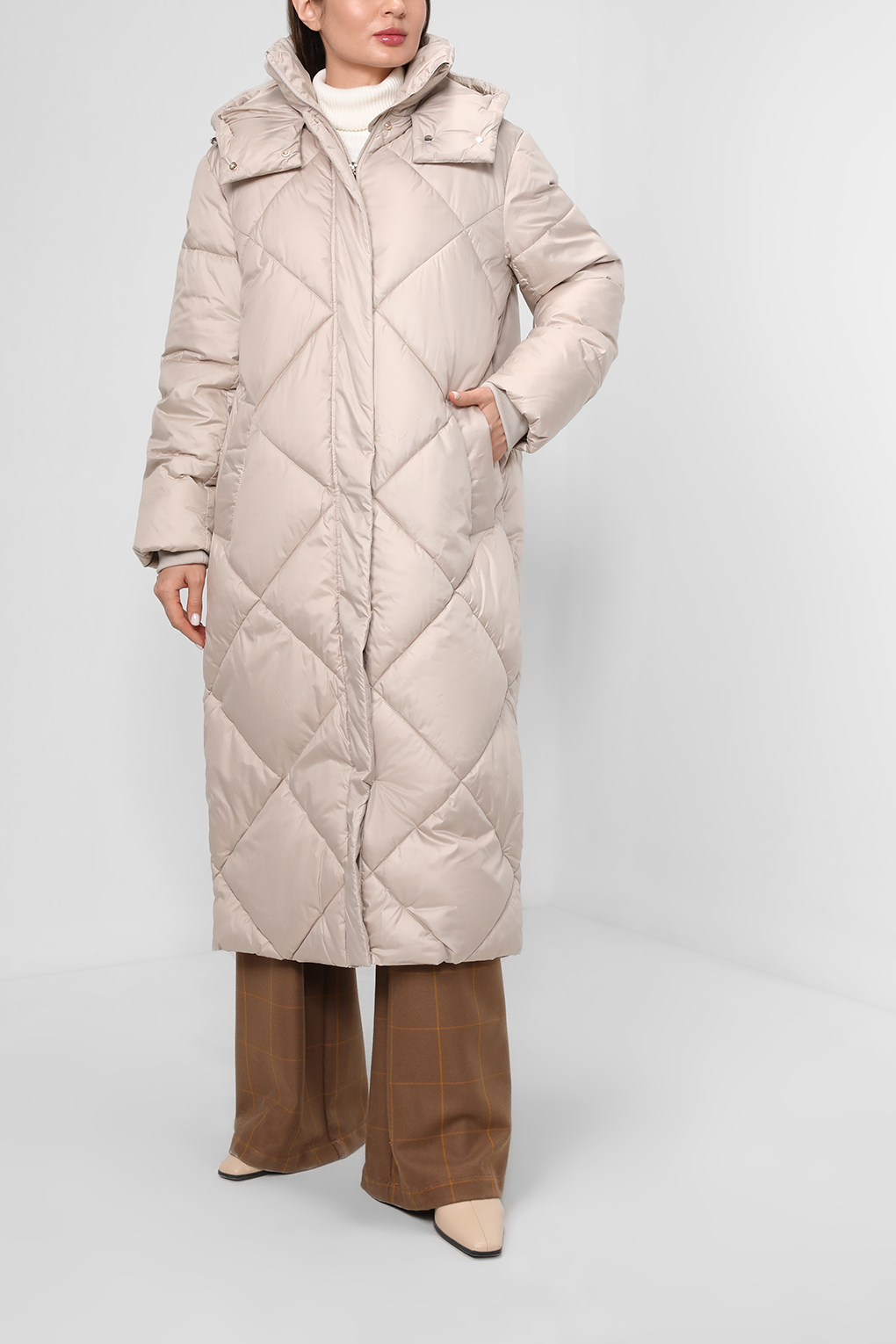 Пальто женское Esprit Collection 092EO1G318 серое 2XL