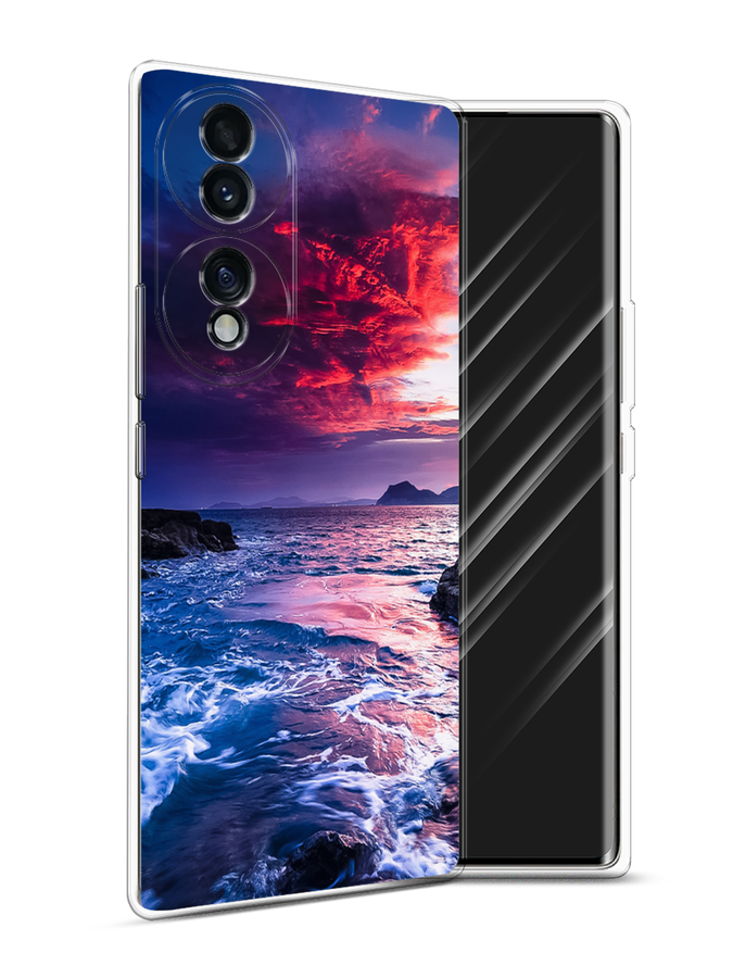 

Чехол Awog на Honor 70 "Волны 1", Разноцветный, 6108250-4