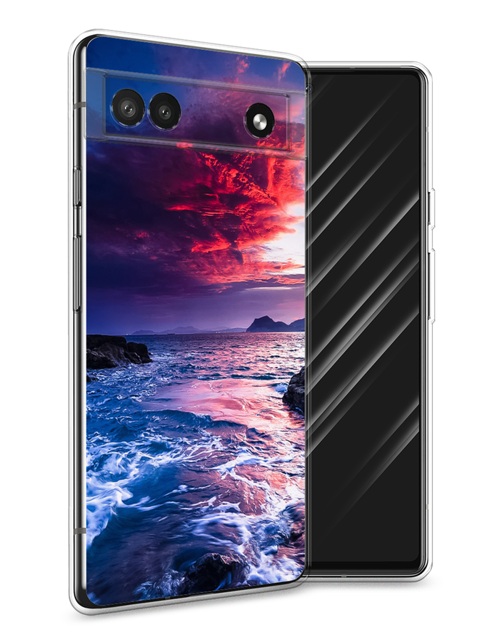 

Чехол Awog на Google Pixel 6A "Волны 1", Разноцветный, 271150-4