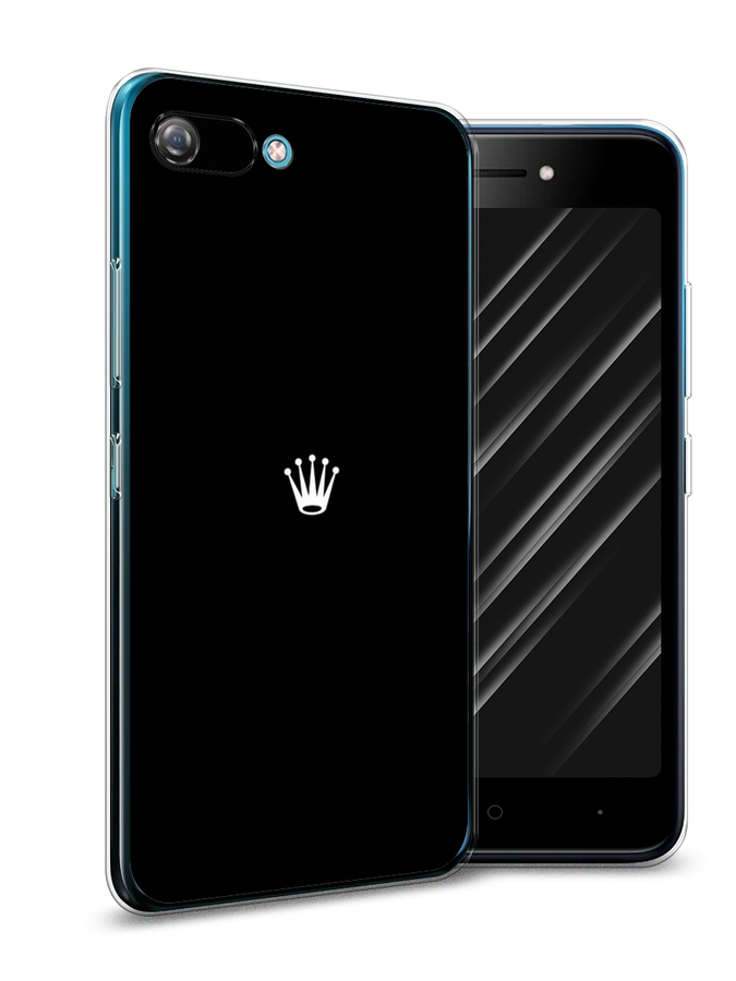 

Чехол Awog на Itel A25/A35 "Белая корона на черном фоне", Разноцветный, 3200250-7