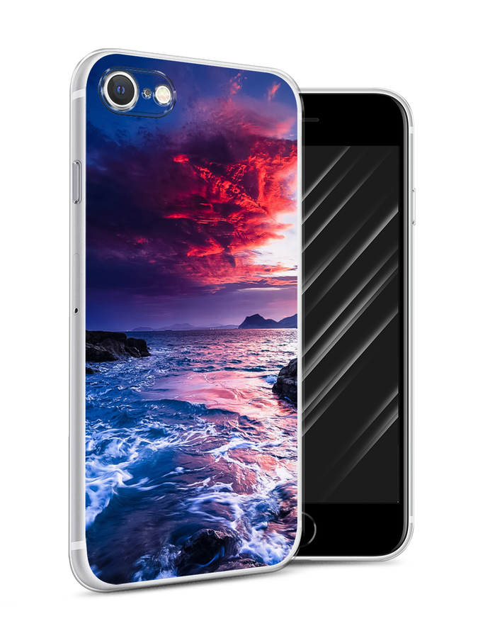 

Чехол Awog на Apple iPhone SE 2020 / Айфон SE 2020 "Волны 1", Разноцветный, 12450-4