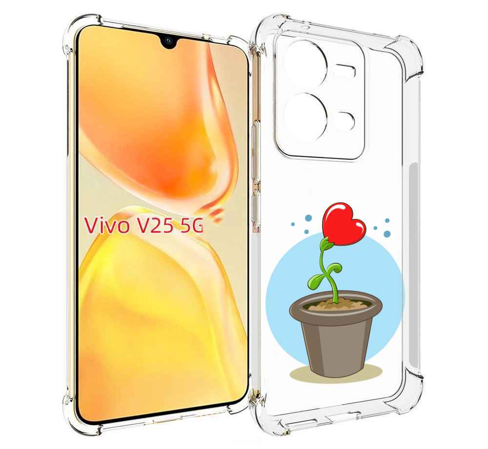 

Чехол MyPads Растение любви 14 февраля для Vivo V25 5G / V25e, Прозрачный, Tocco