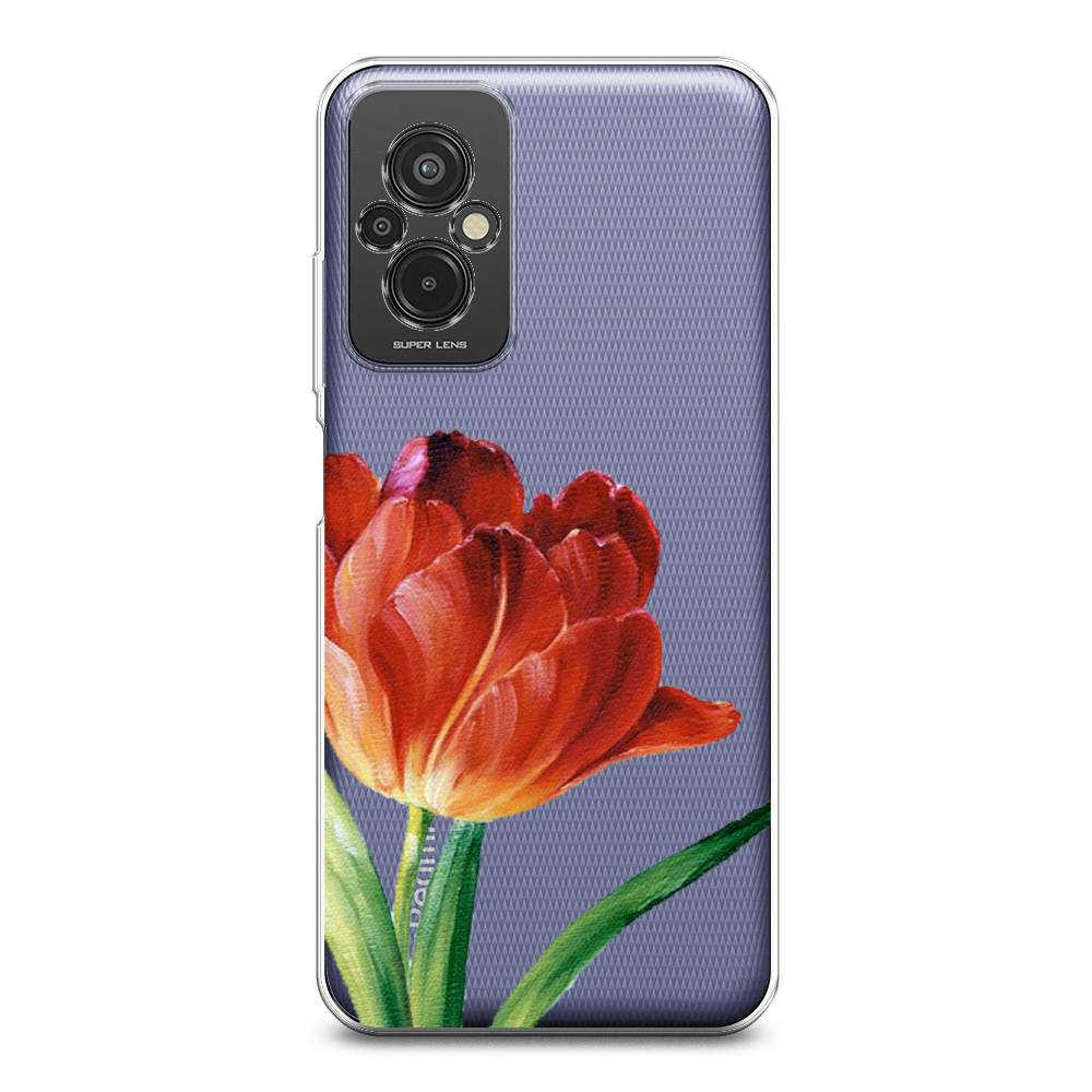 

Чехол Awog на Xiaomi Redmi 11 Prime 4G "Красный тюльпан", Оранжевый;зеленый, 316850-8