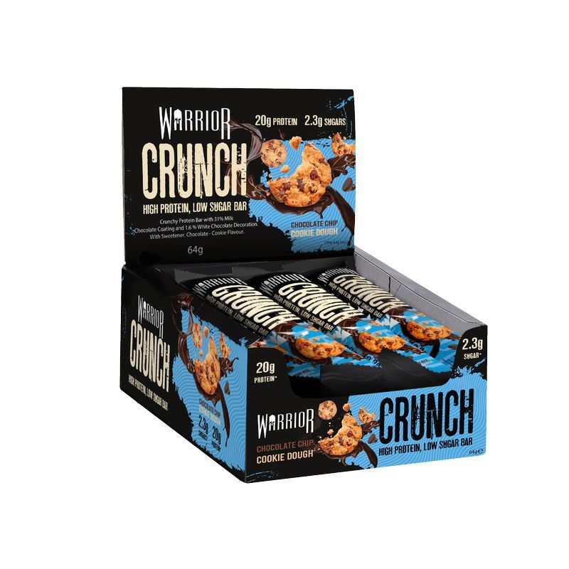 фото Warrior протеиновый батончик crunch high protein bar 64г х 12шт 20г белка