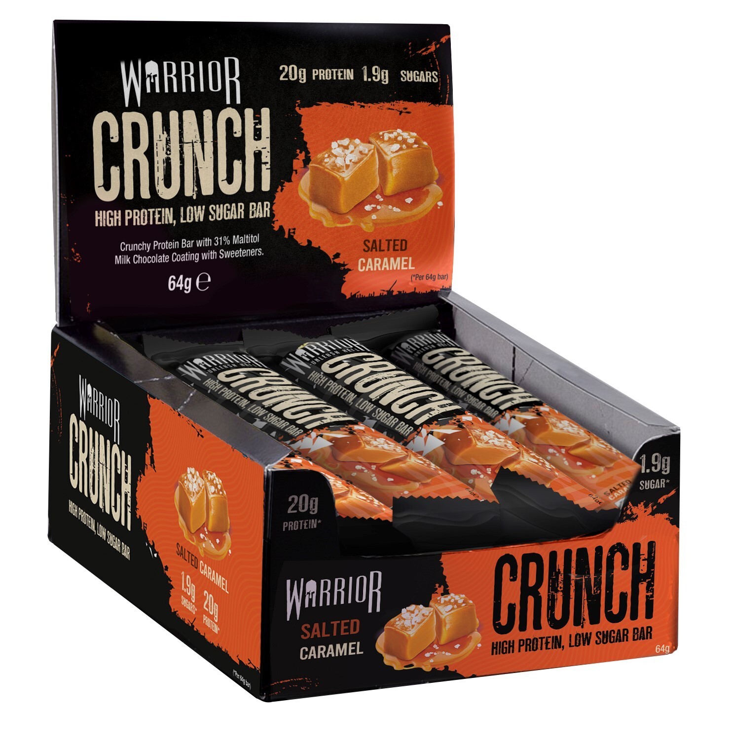 фото Warrior протеиновый батончик crunch high protein bar 64г х 12шт 20г белка