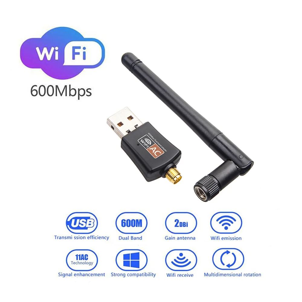 

Приемник Wi-Fi NoBrand для компьютера USB 802.11ac; 802.11b; 802.11g; 802.11n, Черный