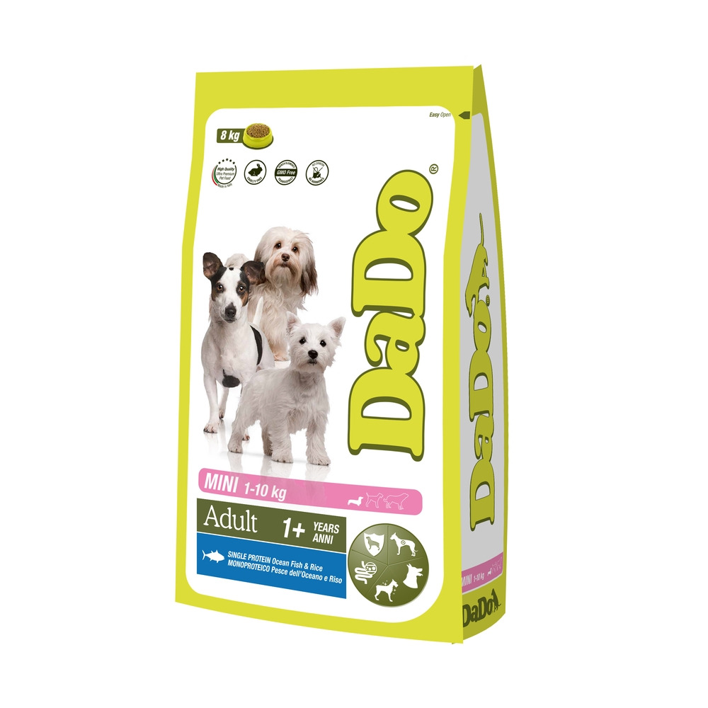 Сухой корм для собак Dado Dog Adult Mini Ocean Fish & Rice, мелких пород с рыбой 8 кг