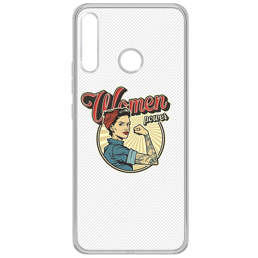 фото Чехол-накладка krutoff clear case women power для tecno camon 12 air