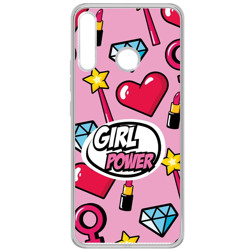 фото Чехол-накладка krutoff clear case girl power для tecno camon 12 air