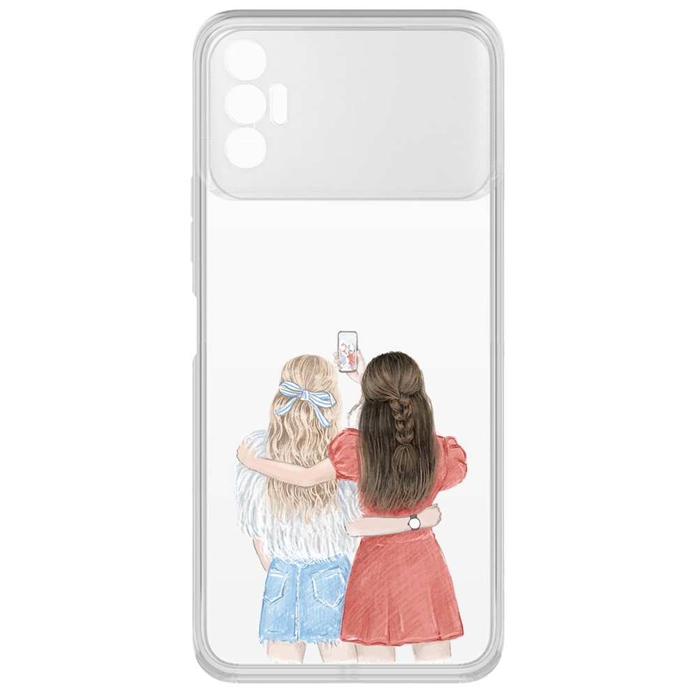 фото Чехол-накладка krutoff clear case лучшие подруги для tecno spark 8p