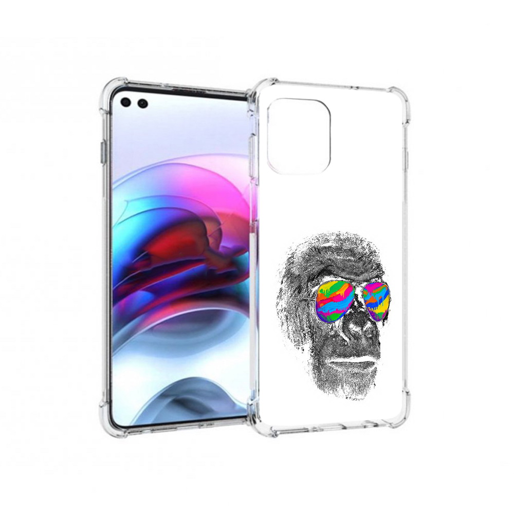 

Чехол MyPads Tocco для Motorola Edge крутая обезьяна в очках (PT157712.351.422), Прозрачный, Tocco