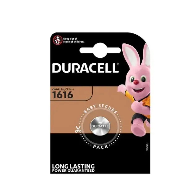 Батарея Duracell Lithium, CR1616, 3V, 1шт.