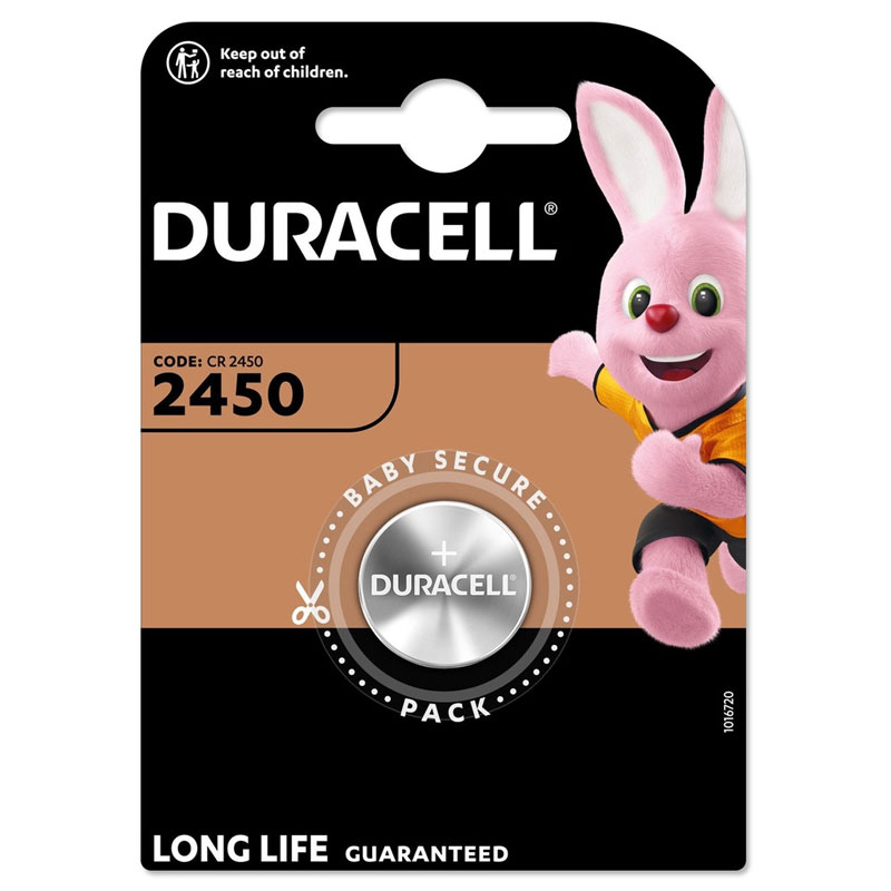 Батарея Duracell Lithium , CR2450, 3V, 1шт.