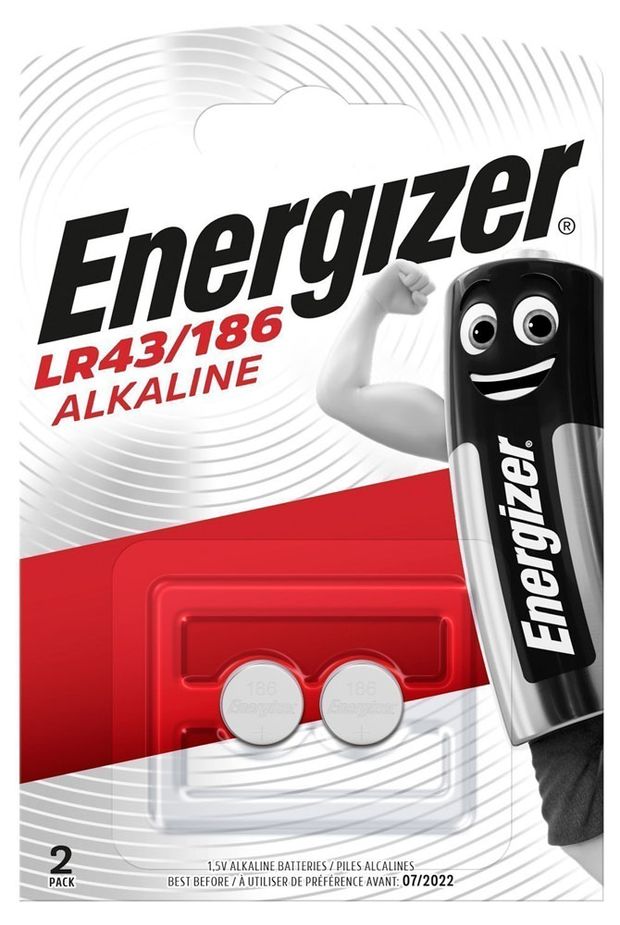

Батарейка LR43 186 - Energizer Alkaline 1.5V (2 штуки) 639319 / 21423