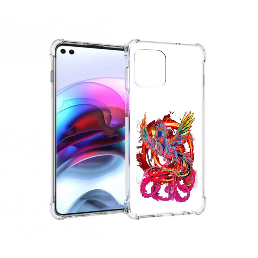 

Чехол MyPads Tocco для Motorola Edge красочный феникс (PT157712.351.414), Прозрачный, Tocco