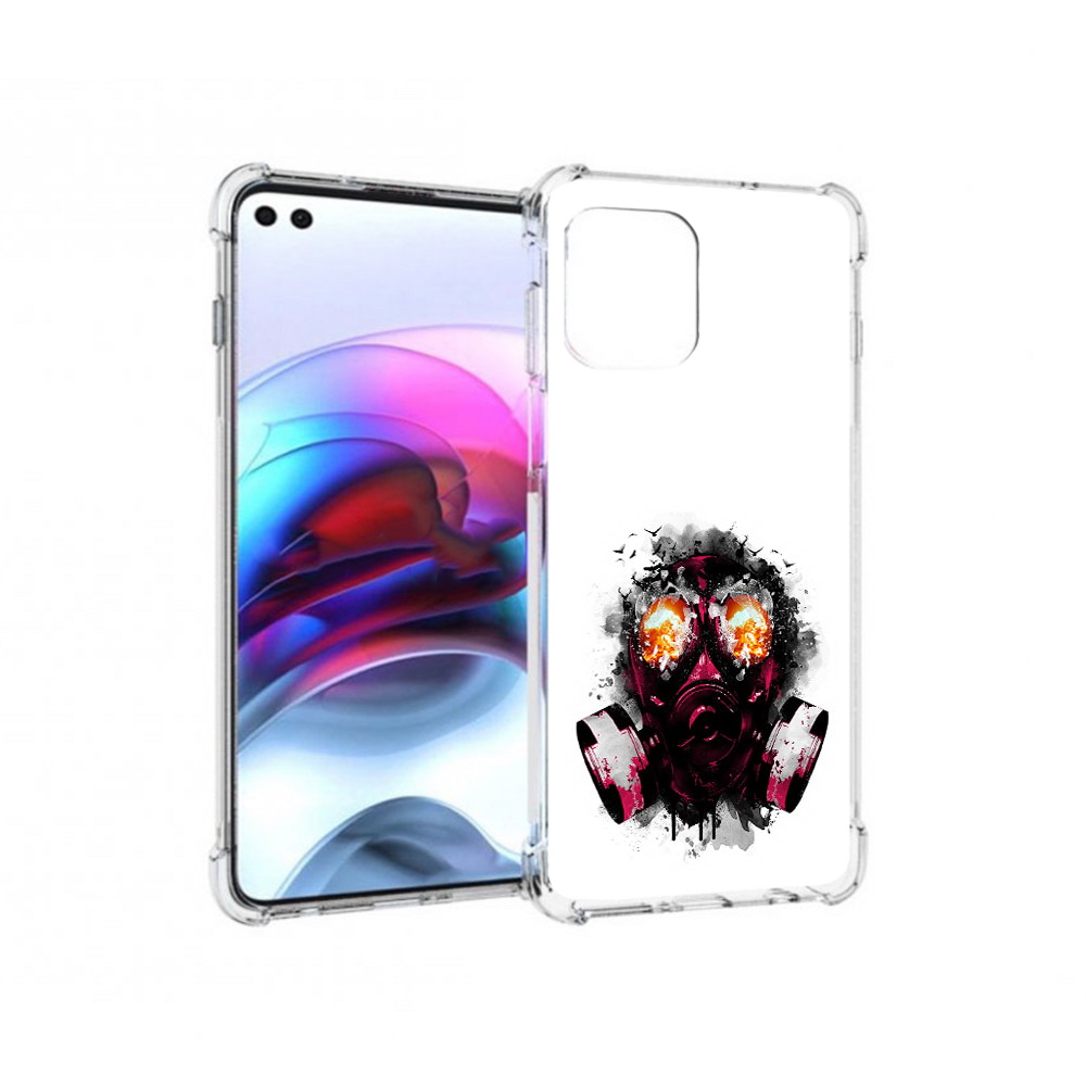 

Чехол MyPads Tocco для Motorola Edge красный противогаз (PT157712.351.412), Прозрачный, Tocco