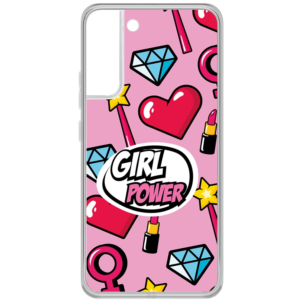 фото Чехол-накладка krutoff clear case girl power для samsung galaxy s22+