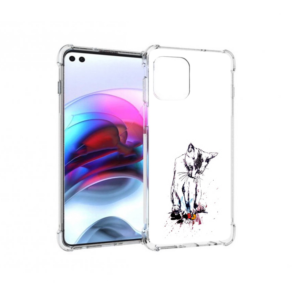 

Чехол MyPads Tocco для Motorola Edge кот и микки (PT157712.351.399), Прозрачный, Tocco