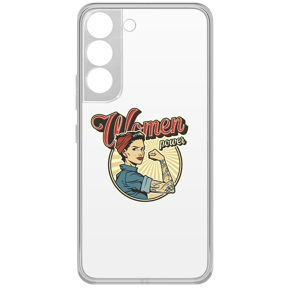 фото Чехол-накладка krutoff clear case women power для samsung galaxy s22