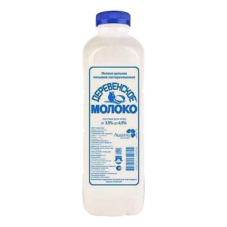 

Молоко 3,5 - 4,5% коровье пастеризованное 1,4 л Деревенское БЗМЖ