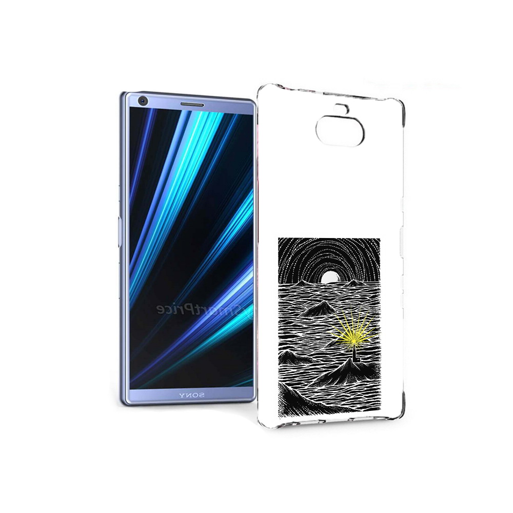 

Чехол MyPads Tocco для Sony Xperia 10 маяк в черно белом море (PT125953.225.460), Прозрачный, Tocco