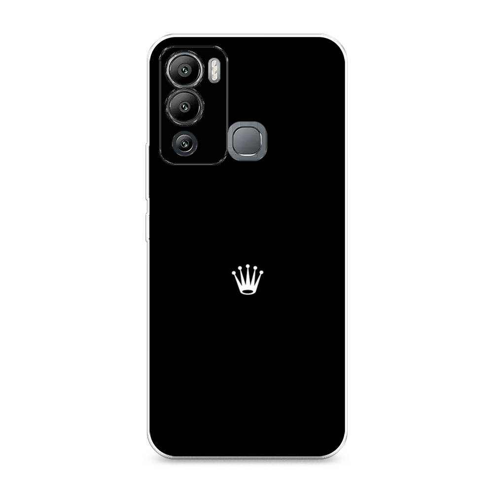 фото Силиконовый чехол "белая корона на черном фоне" на infinix hot 12i awog