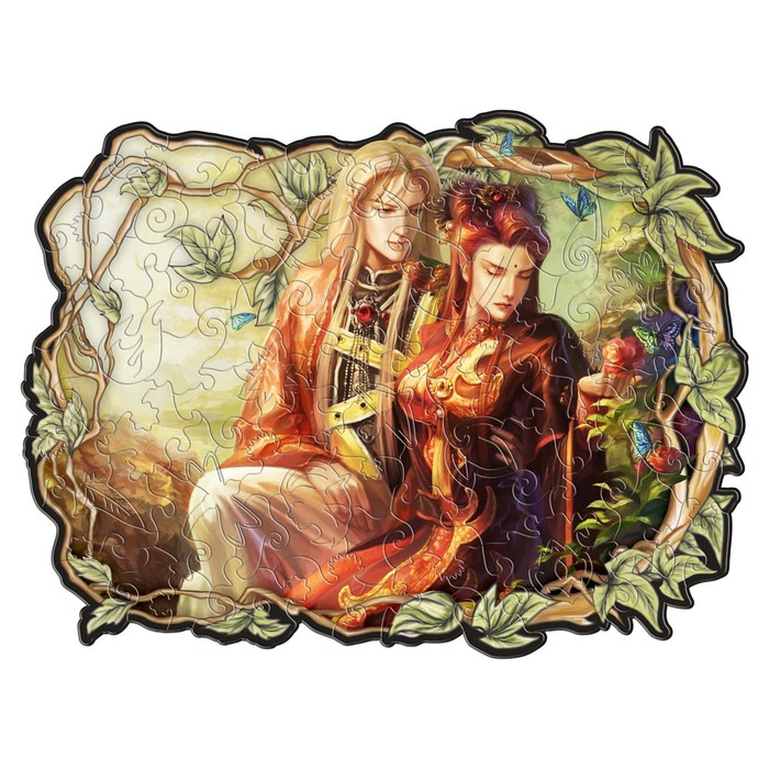 

Фигурные пазлы, 18x23 см «Свидание влюбленных» 100 деталей