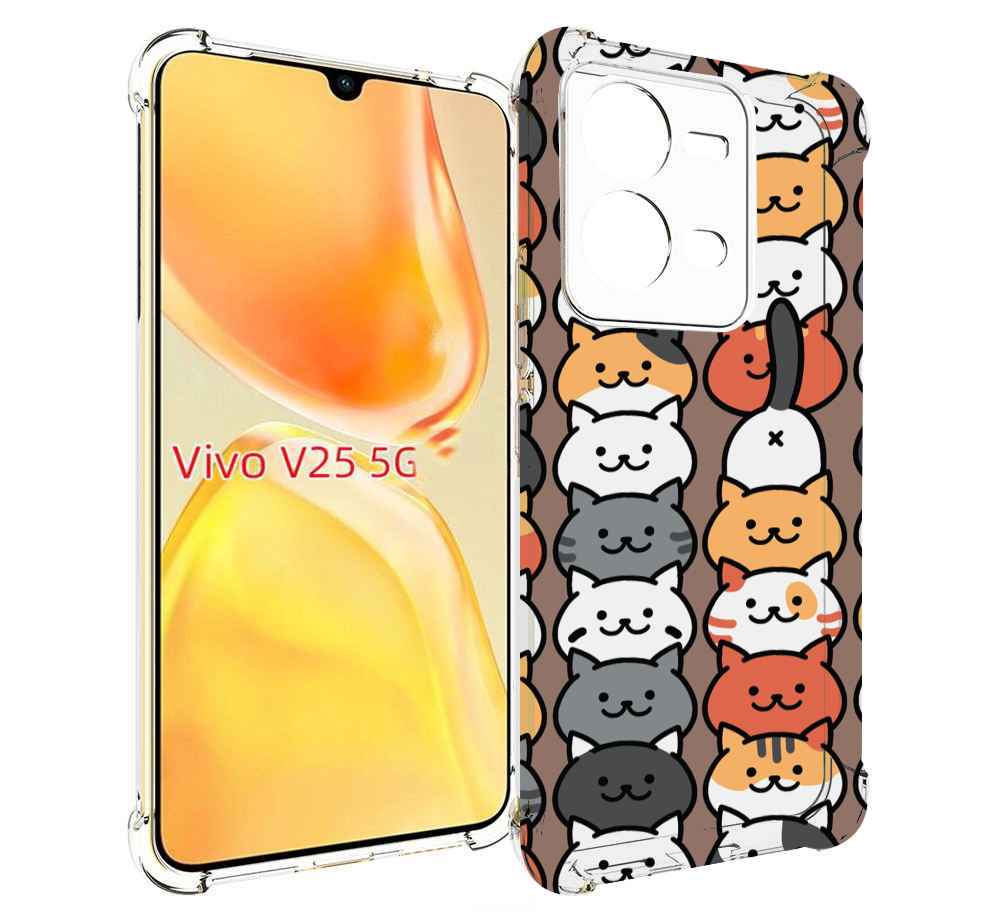 

Чехол MyPads Найди-кота для Vivo V25 5G / V25e, Прозрачный, Tocco