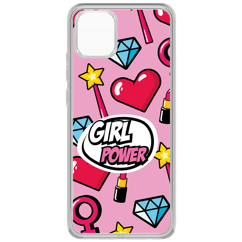 фото Чехол-накладка krutoff clear case girl power для samsung galaxy a03 (a035)