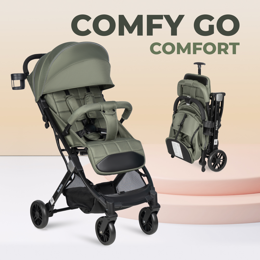 Kоляска детская прогулочная Farfello Comfy Go Comfort, оливковый CG-003 коляска детская модульная 3 в 1 farfello zuma trio comfort z 66 оливковый