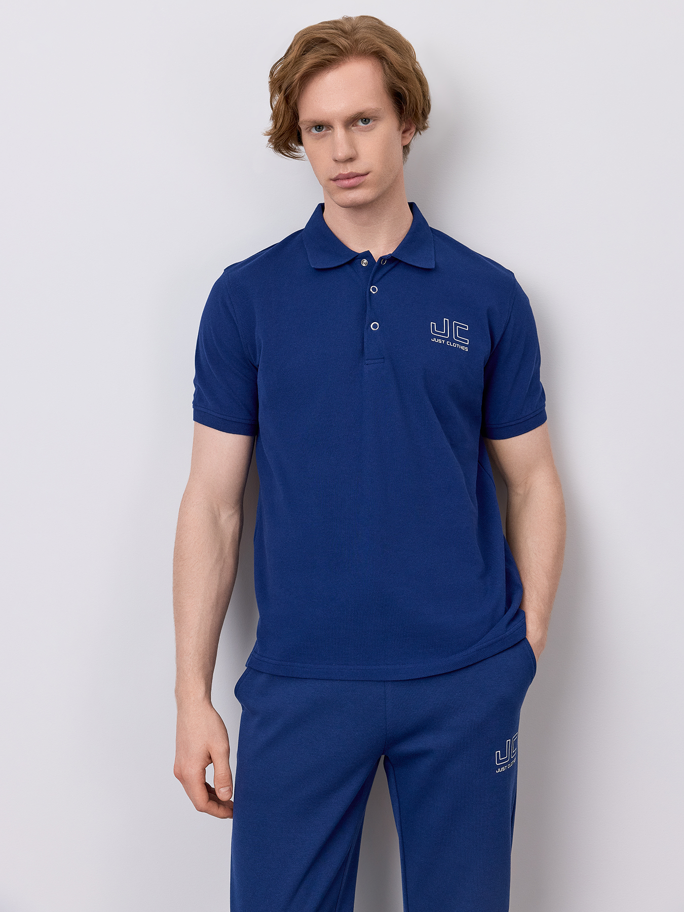 

Футболка мужская Just Clothes 000000397 синяя 46 RU, Синий, 000000397