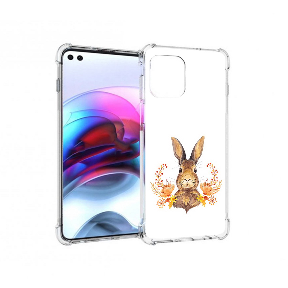 

Чехол MyPads Tocco для Motorola Edge зайка в цветах (PT157712.351.349), Прозрачный, Tocco