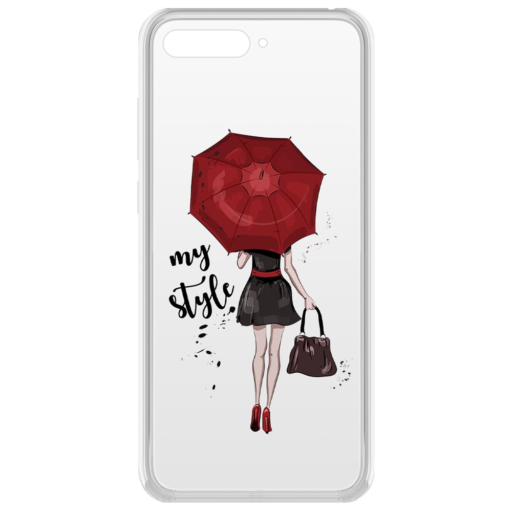 фото Чехол-накладка krutoff clear case мой стиль для huawei y6 (2018)