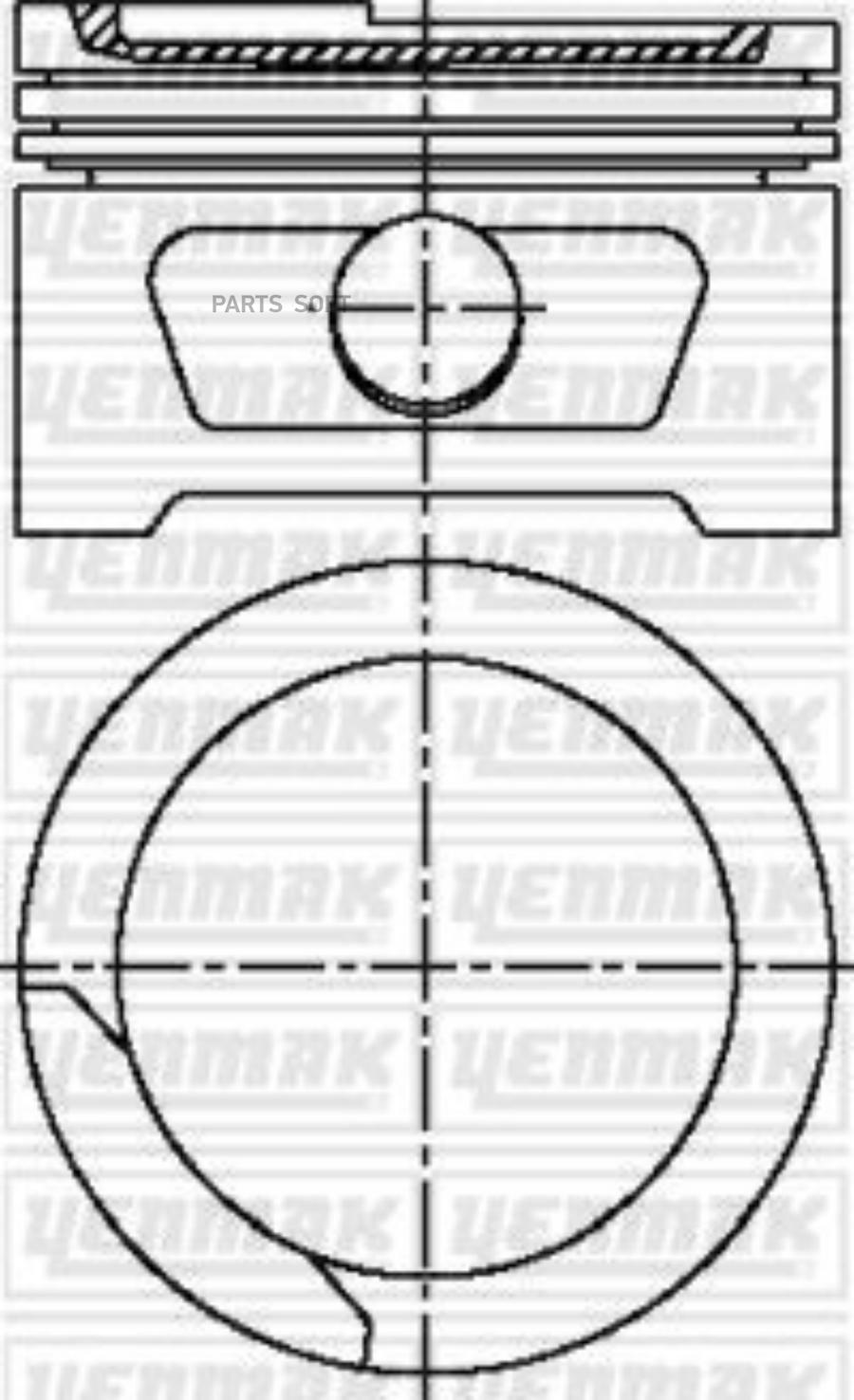 

Поршень Двс С Кольцами Opel 1.6 C16nz =79 1.2x1.5x3 Std 86> YENMAK арт. 31-03803-000