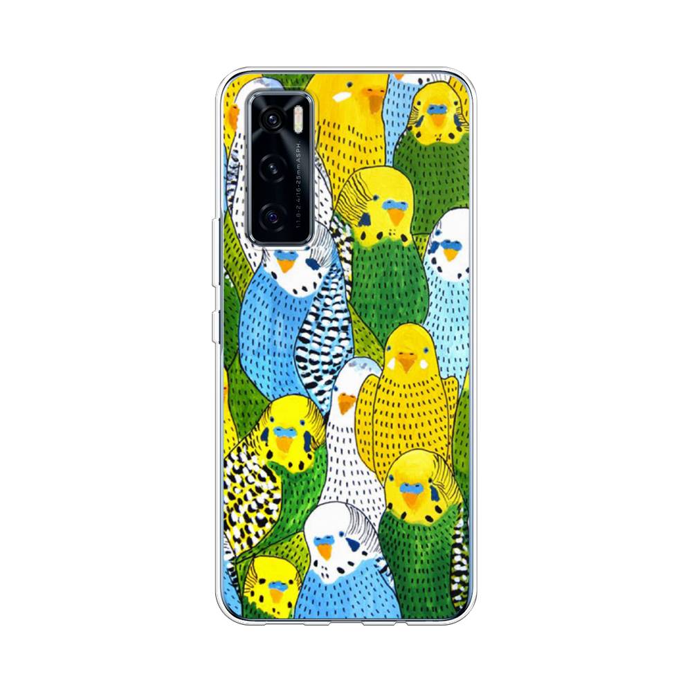 

Чехол Awog на Vivo V20 SE "Попугаи", Разноцветный, 263550-1