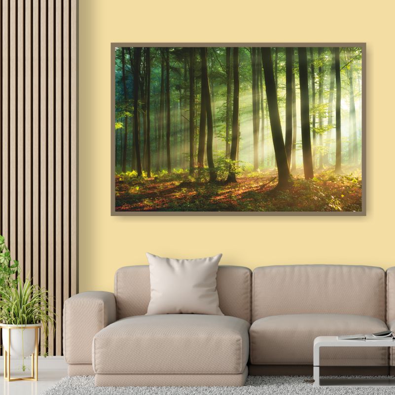 

Постер на стену ПолиЦентр Утренний лес 50х40 см, Утреннийлес
